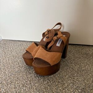 Steve Madden Brown Suede Platform Heels
